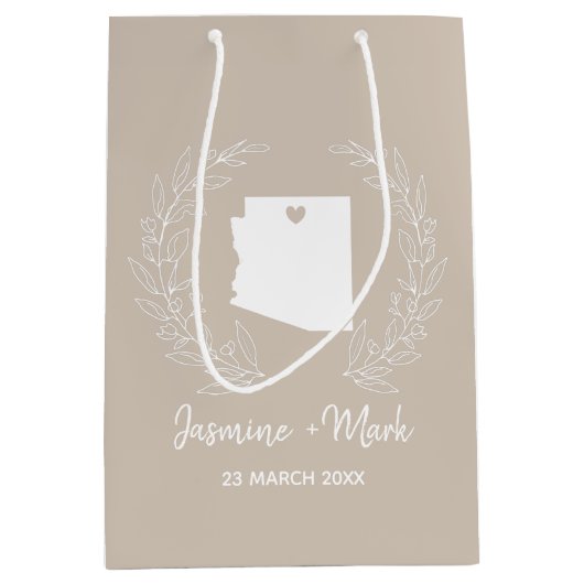 Astrandkaartenbestemmingstrouwfeesten voor Arizona Medium Cadeauzakje (Voorkant)