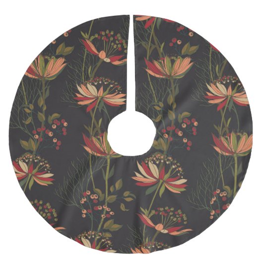 Astrantiabloemen:  bloemenweefsel. kerstboom rok (Voorkant)