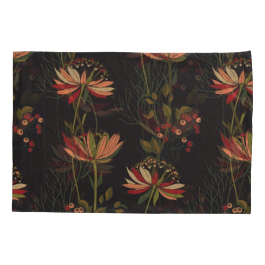 Astrantiabloemen:  bloemenweefsel. kussensloop (Achterkant)