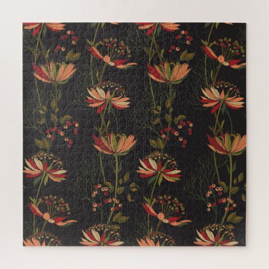 Astrantiabloemen:  bloemenweefsel. legpuzzel (Verticaal)