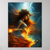 Astrape AI Fantasy Digitale Kunst Print Griekse Go (Voorkant)