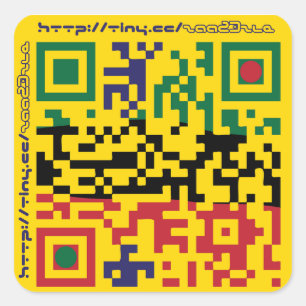 astrastudios QRcode Vierkante Sticker
