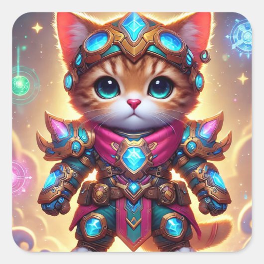 Astrid de mystieke verdediger vierkante sticker (Voorkant)
