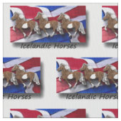 Astrid en IJslandse vlag Stof (Close Up)