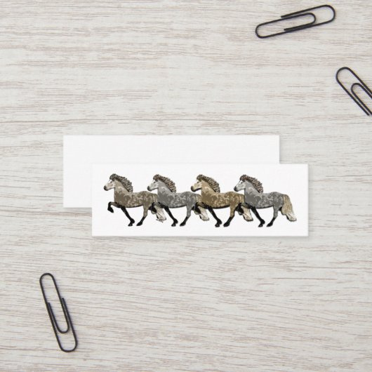 Astrid IJslandse paarden Mini Visitekaartje (Voorkant / Achterkant in situ)