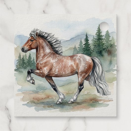 Astrid Tolting Icelandic Horse watercolor Bedankjes Labels (Achterkant)
