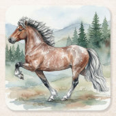 Astrid Tolting Icelandic Horse watercolor Kartonnen Onderzetters (Voorkant)