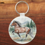 Astrid Tolting Icelandic Horse watercolor Sleutelhanger (Voorkant)