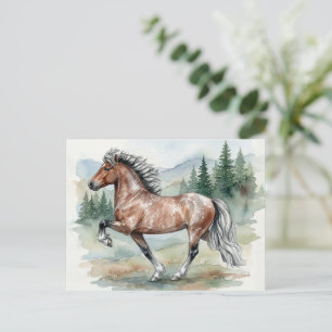 Astrid Tolting IJslands paard aquarel Briefkaart