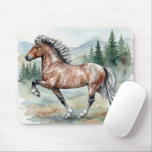 Astrid Tolting IJslands paard aquarel Muismat
