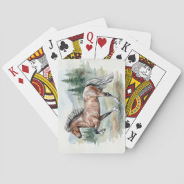 Astrid Tolting IJslands paard aquarel Pokerkaarten