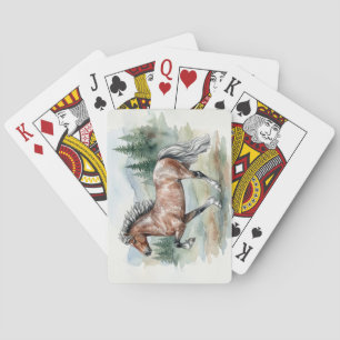 Astrid Tolting IJslands paard aquarel Pokerkaarten