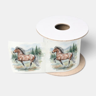 Astrid Tolting IJslands paard aquarel Satijnen Lint
