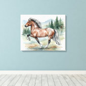 Astrid Tolting IJslandse aquarel Canvas Afdruk (Insitu (Houten vloer))