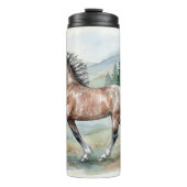 Astrid Watercolor IJslands Paard Thermosbeker (Voorkant)