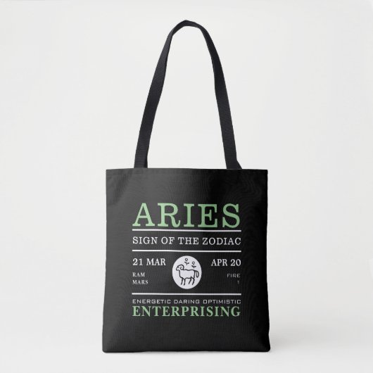 Astrieschema van de dierentuin, astrologisch tote bag (Voorkant)