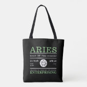 Astrieschema van de dierentuin, astrologisch tote bag (Achterkant)