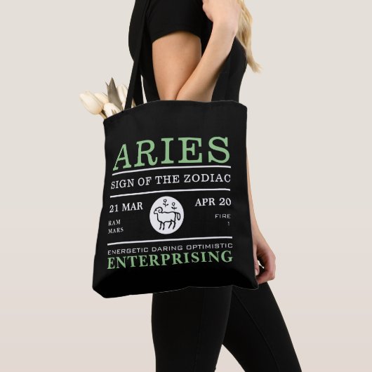 Astrieschema van de dierentuin, astrologisch tote bag (Dichtbij)