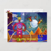 Astro Alien Angels Ascending Briefkaart (Voorkant / Achterkant)