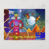 Astro Alien Angels Ascending Briefkaart (Voorkant)