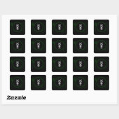 Astro bord 3D 2011 Vierkante Sticker (Vel)
