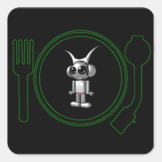 Astro bord 3D 2011 Vierkante Sticker (Voorkant)