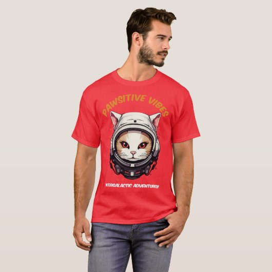 Astro cat grappig citaat t-shirt (Voorkant volledig)