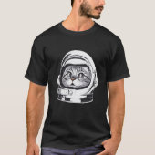 Astro Cat Unisex T-shirt | Space Age Cat T-shirt (Voorkant)