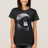 Astro Chimp Astronaut Space Galaxy Helmet Monkey C T-shirt (Voorkant)