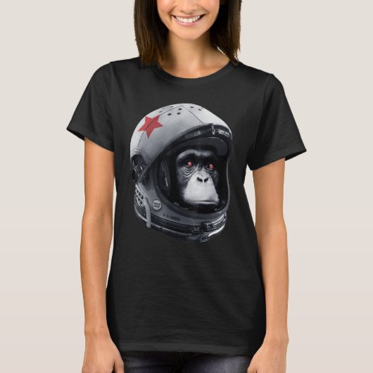 Astro Chimp Astronaut Space Galaxy Helmet Monkey C T-shirt (Voorkant)