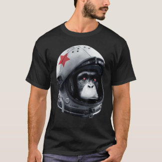 Astro Chimp Ruimtevaarder Ruimte Sterrenstelsel He T-shirt