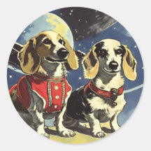 Astro Dachshund-Stickers