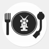 astro DJ Ronde Sticker (Voorkant)