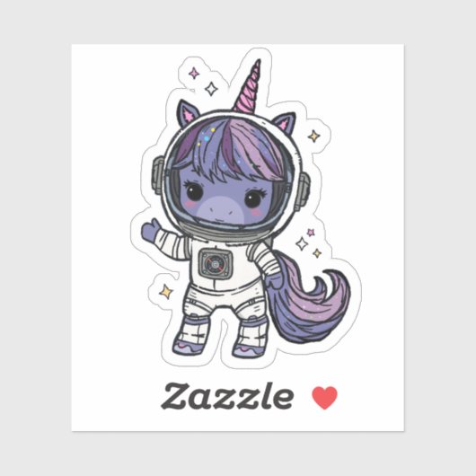 astro-eenhoorn sticker (Vel)