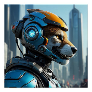 Astro Fox Perfect Poster