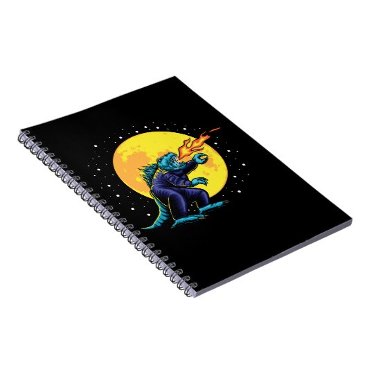 Astro Godzilla illustratie met design Notitieboek (Rechterzijde)