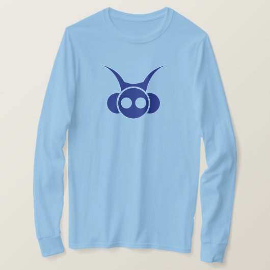 Astro Head - Blauw met achterdruk T-shirt (Design voorkant)