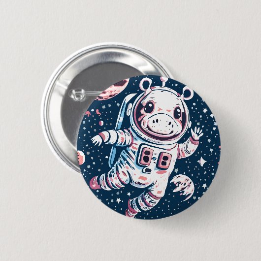 Astro Hippo Ronde Button 5,7 Cm (Voorkant /achterkant)