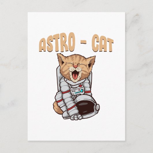Astro Kat Briefkaart (Voorkant)