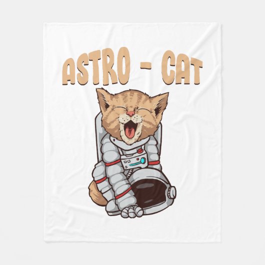 Astro Kat Fleece Deken (Voorkant)