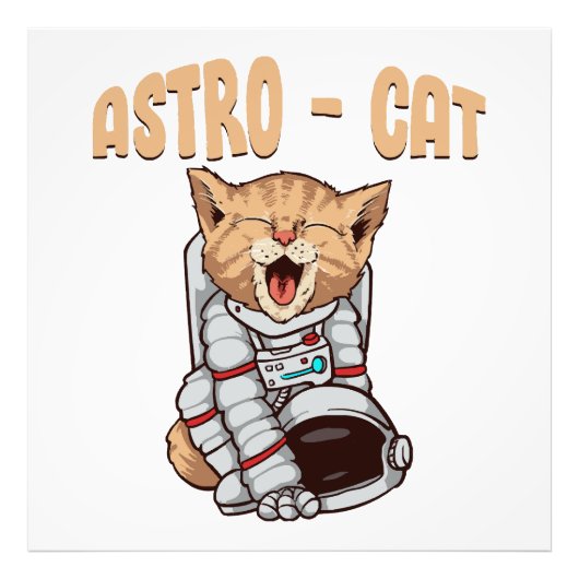 Astro Kat Foto Afdruk (Voorkant)