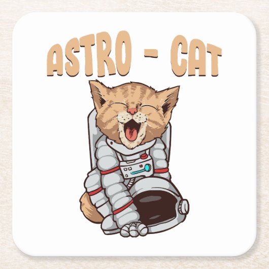 Astro Kat Kartonnen Onderzetters (Voorkant)