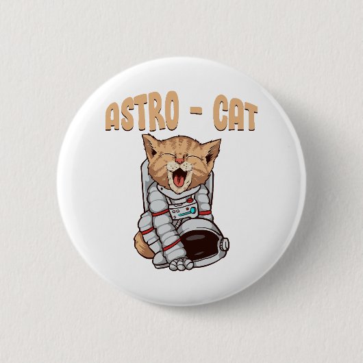 Astro Kat Ronde Button 5,7 Cm (Voorkant)