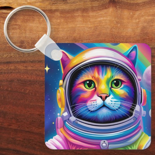 Astro-kat Sleutelhanger (Voorkant)