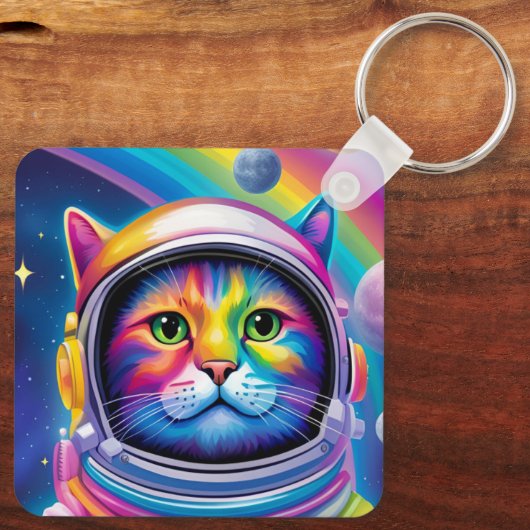 Astro-kat Sleutelhanger (Achterkant)