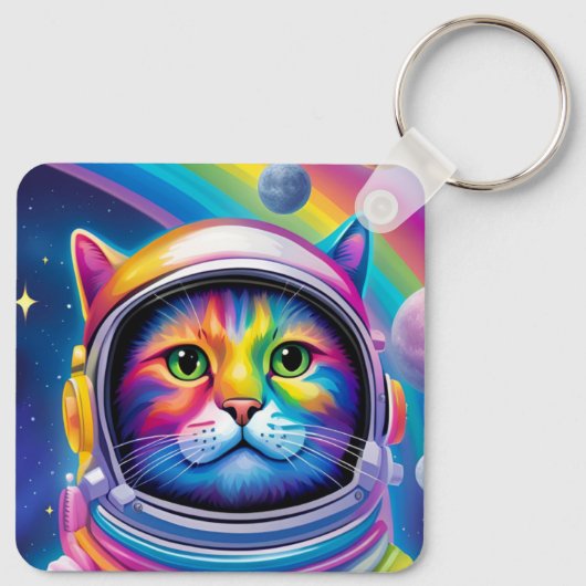 Astro-kat Sleutelhanger (Achterkant)