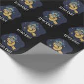 Astro-knoop Grappige Astronaut Grappenmaker Donker Cadeaupapier (Hoek)