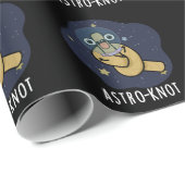 Astro-knot Funny Astronaut Pun Dark BG Cadeaupapier (Rol Hoek)