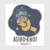 Astro-knot Funny Astronaut Pun  Sticker (Vel)