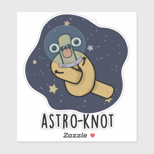 Astro-knot Funny Astronaut Pun  Sticker (Vel)